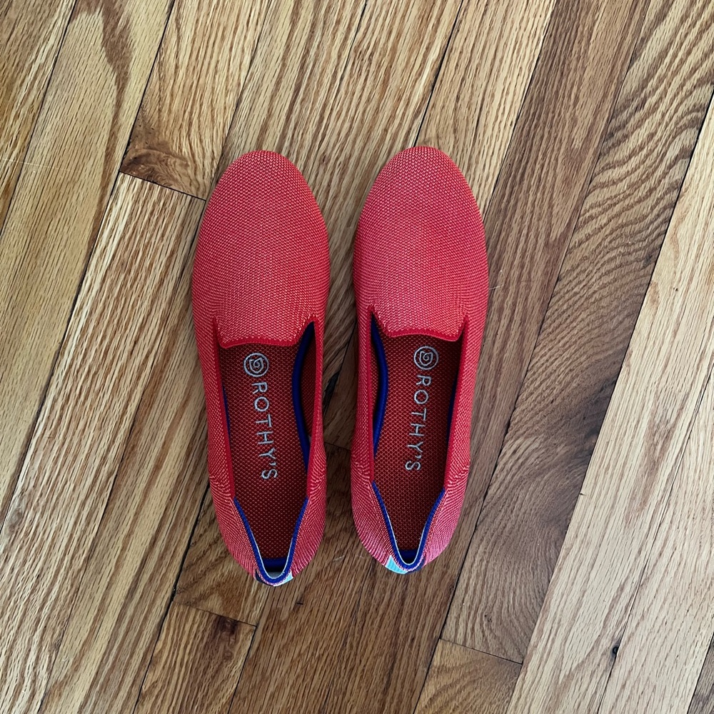 Rothy’s Sunset Red Loafers Size 8!